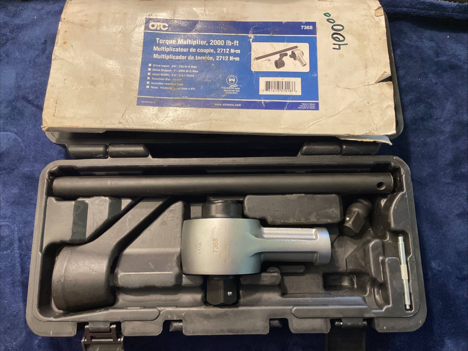 OTC 7368 Torque Multiplier, 3/4″ Input to 1″ Output, 2200 lb-ft Capacity