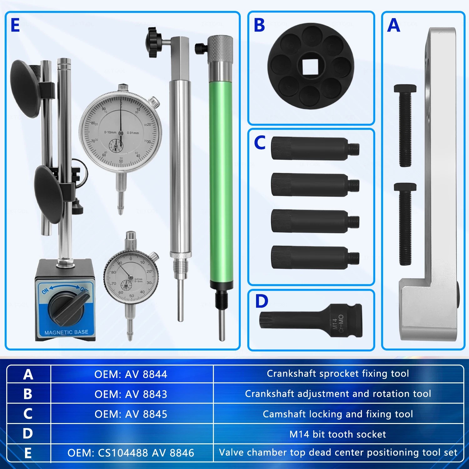 Engine Timing Tool For Maserati 3.8L 4.2L 4.5L 4.7L 4.8L 6.3L Ferrari 458 488 F8