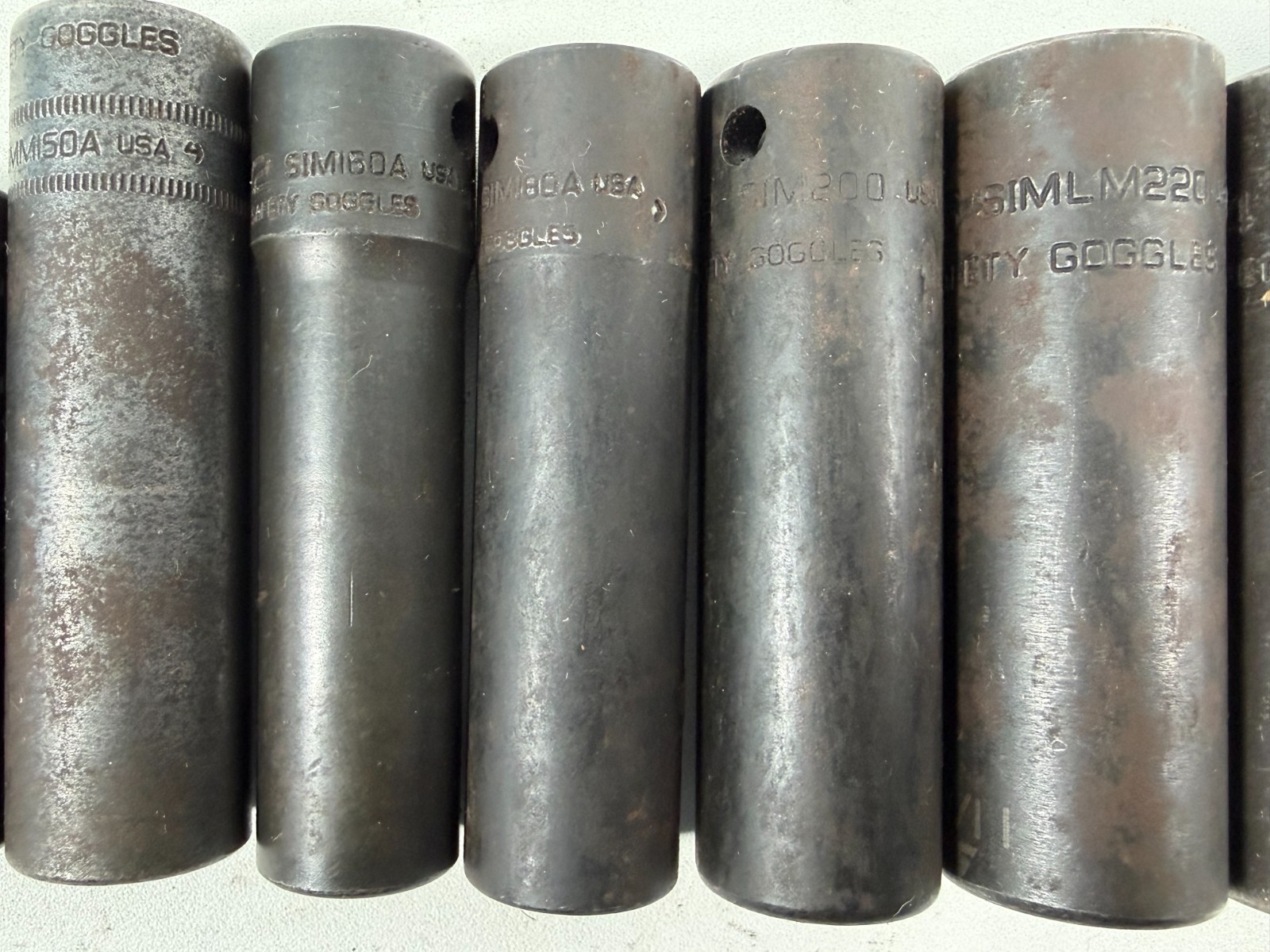 Lot of 8 Snap-On 6 Point Deep Socket Impact -Assorted Sizes See Item Specifics