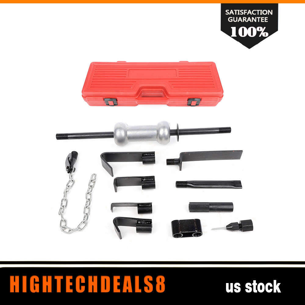 13PC Heavy Duty Dent Puller w/10lbs Slide Hammer Auto Body Truck Repair Tool Kit