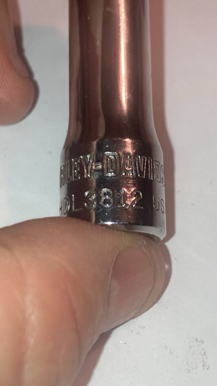 Harley Davidson Socket 3/8 Dr Deep Set Of 6- 5/8 Plug, 5/8, 9/16, 1/2, 7/16, 3/8