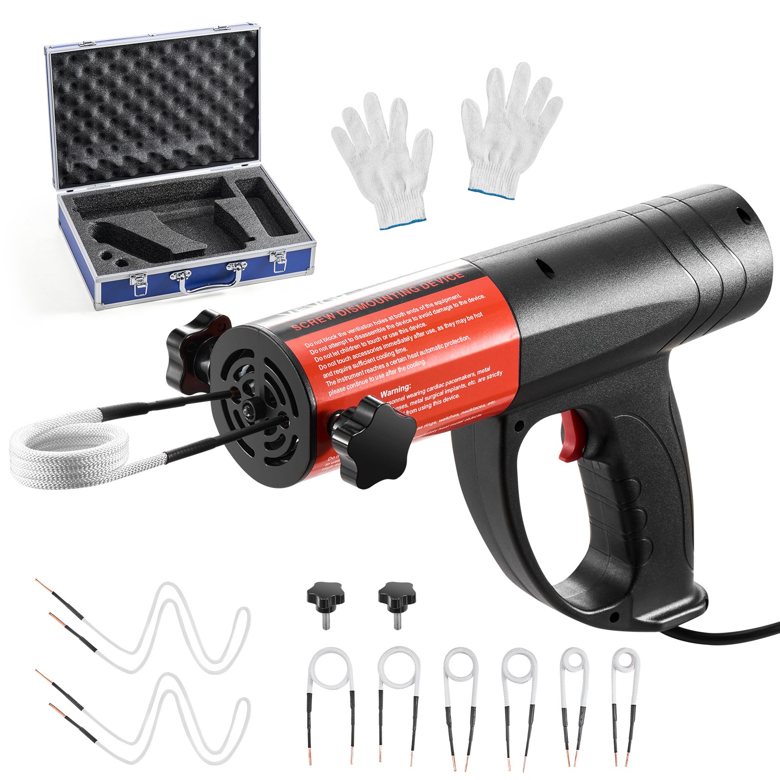 VEVOR Induction Heater Bolt Removal Magnetic Kit Rusty Screw Removing 1500W 110V