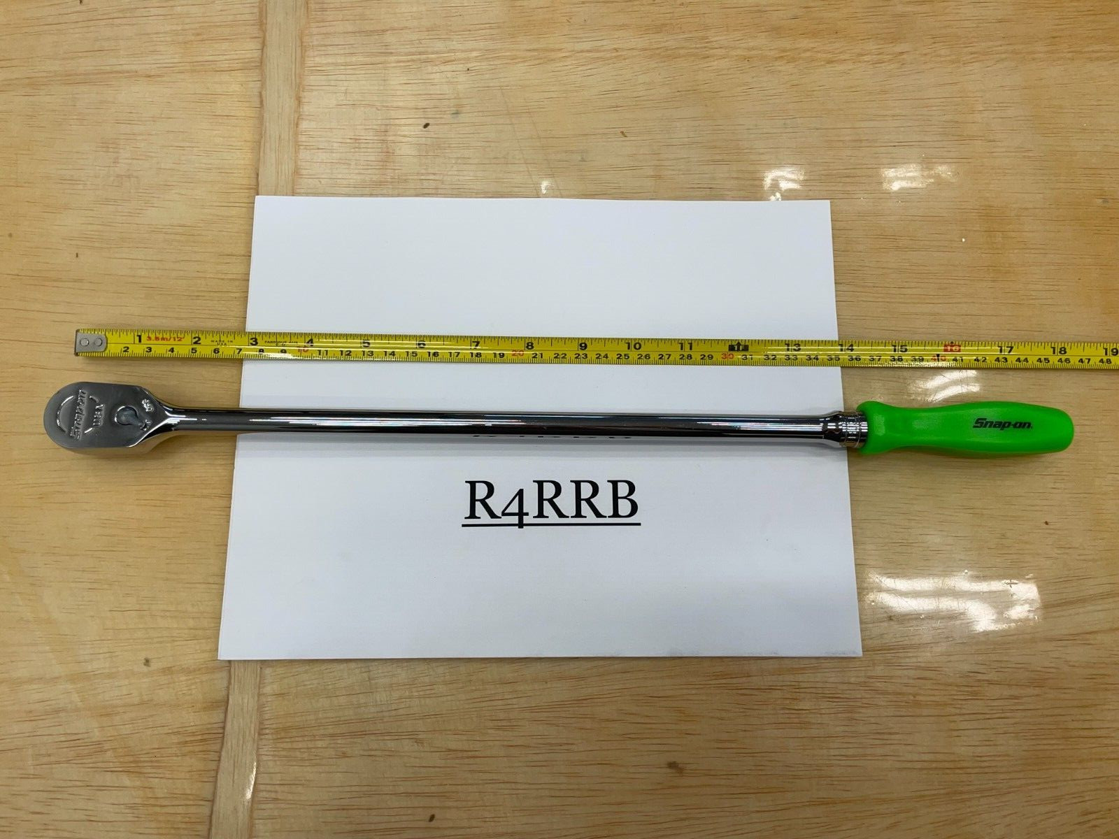 Snap-on Tools NEW GREEN 3/8″ Drive Hard Grip Extra-Long Fixed Ratchet FHLLD80G