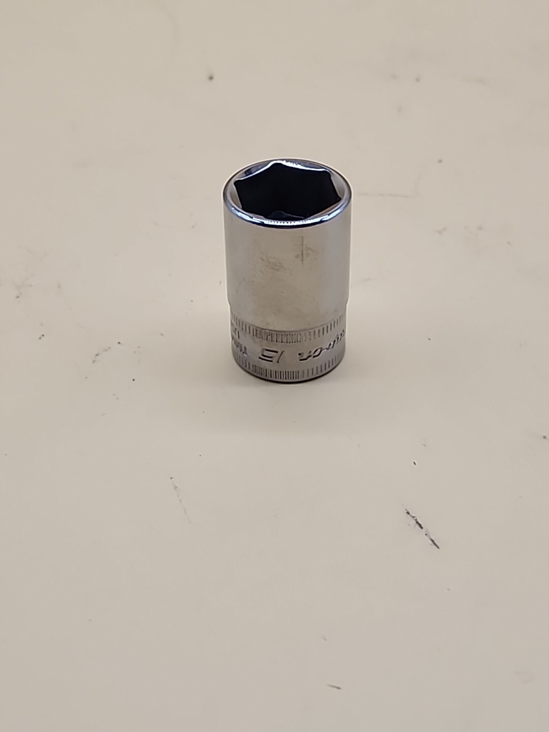 Snap-on Tools 1/4″ Drive 15mm Metric Semi Deep 6PT Chrome Socket TMMS15 USA