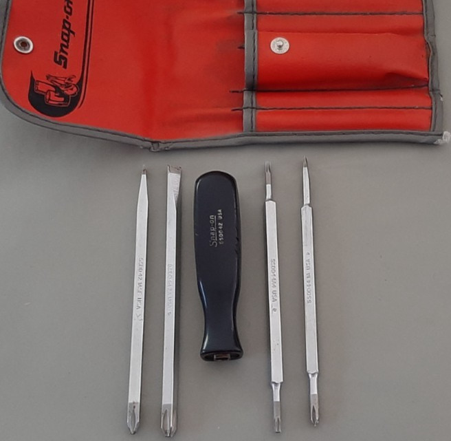 Snap-on 5Pc Reversible Interchangeable Blade Screwdriver Set SSDD42 C5 Pouch 628