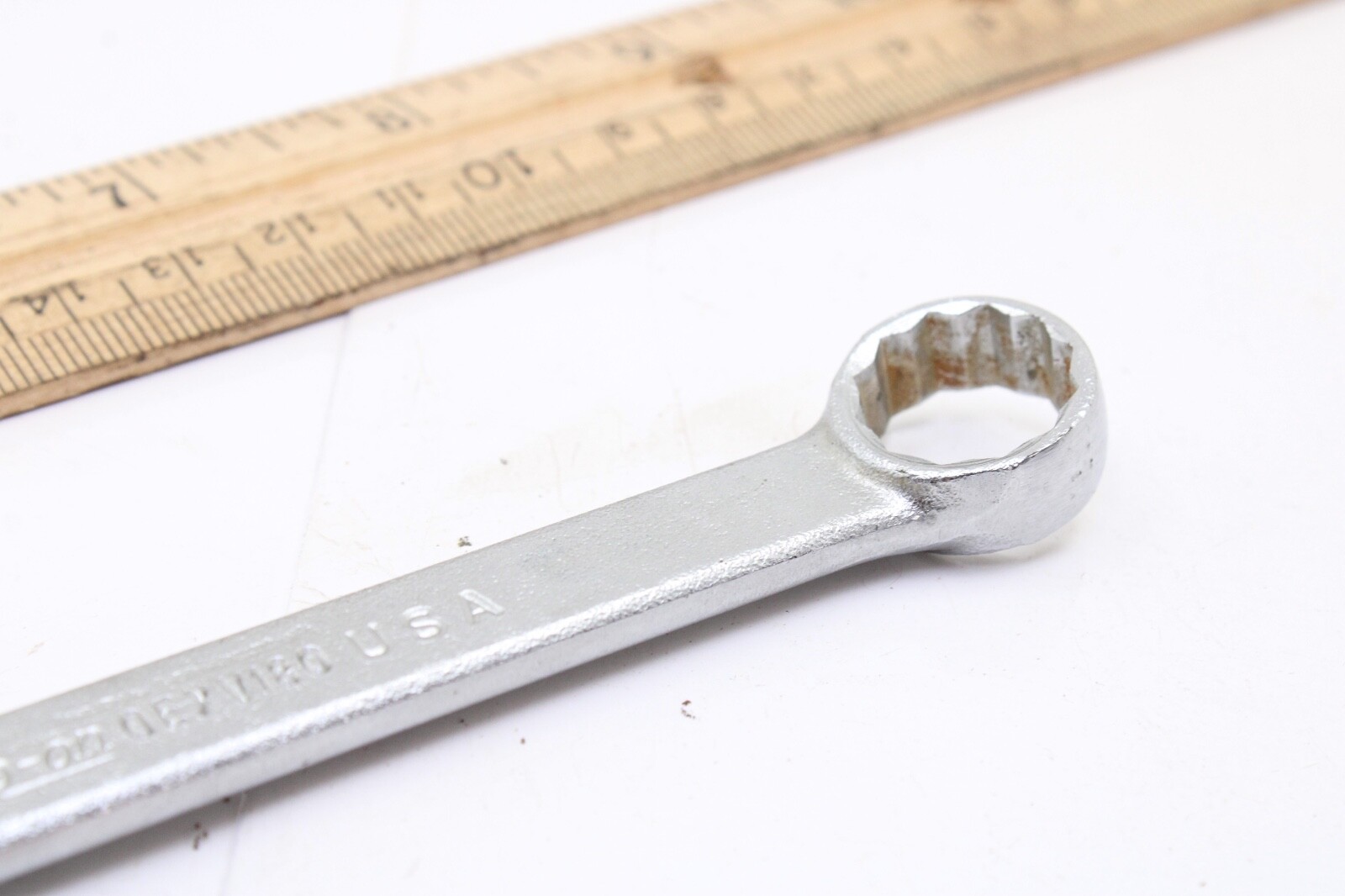 Snap-on OEXV180 9/16″ SAE Satin Chrome Short Combination Wrench USA