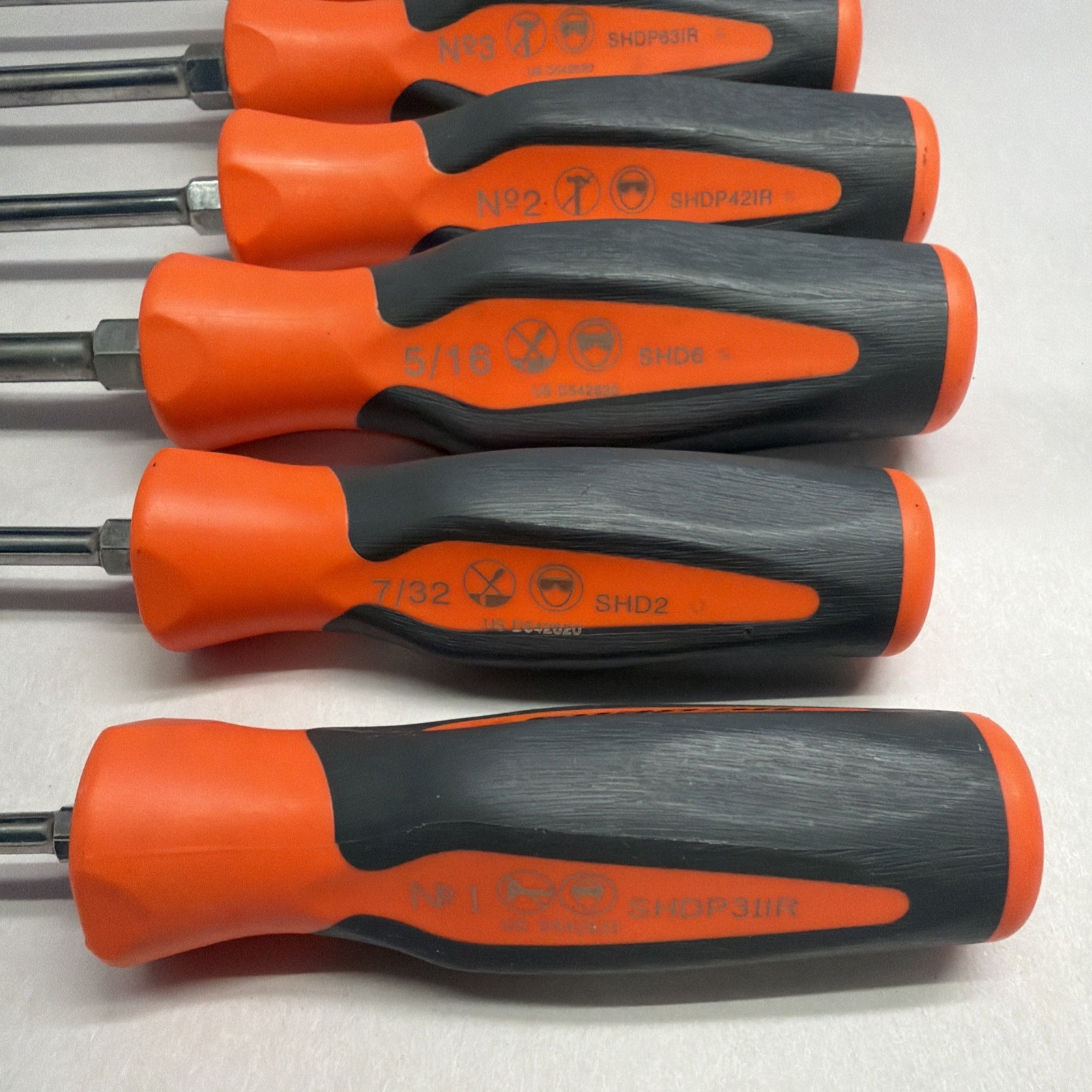 Snap On 9 Piece Screwdriver Set Red Soft Grip