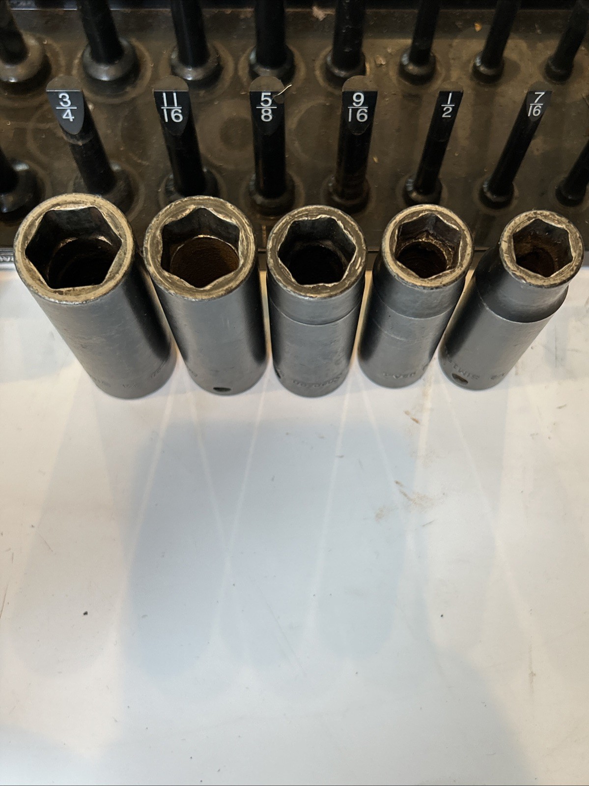 Snap On 313SIM 313SIMA 8pc 1/2” To 1” 1/2”dr SAE 6PT Deep Impact Socket Set