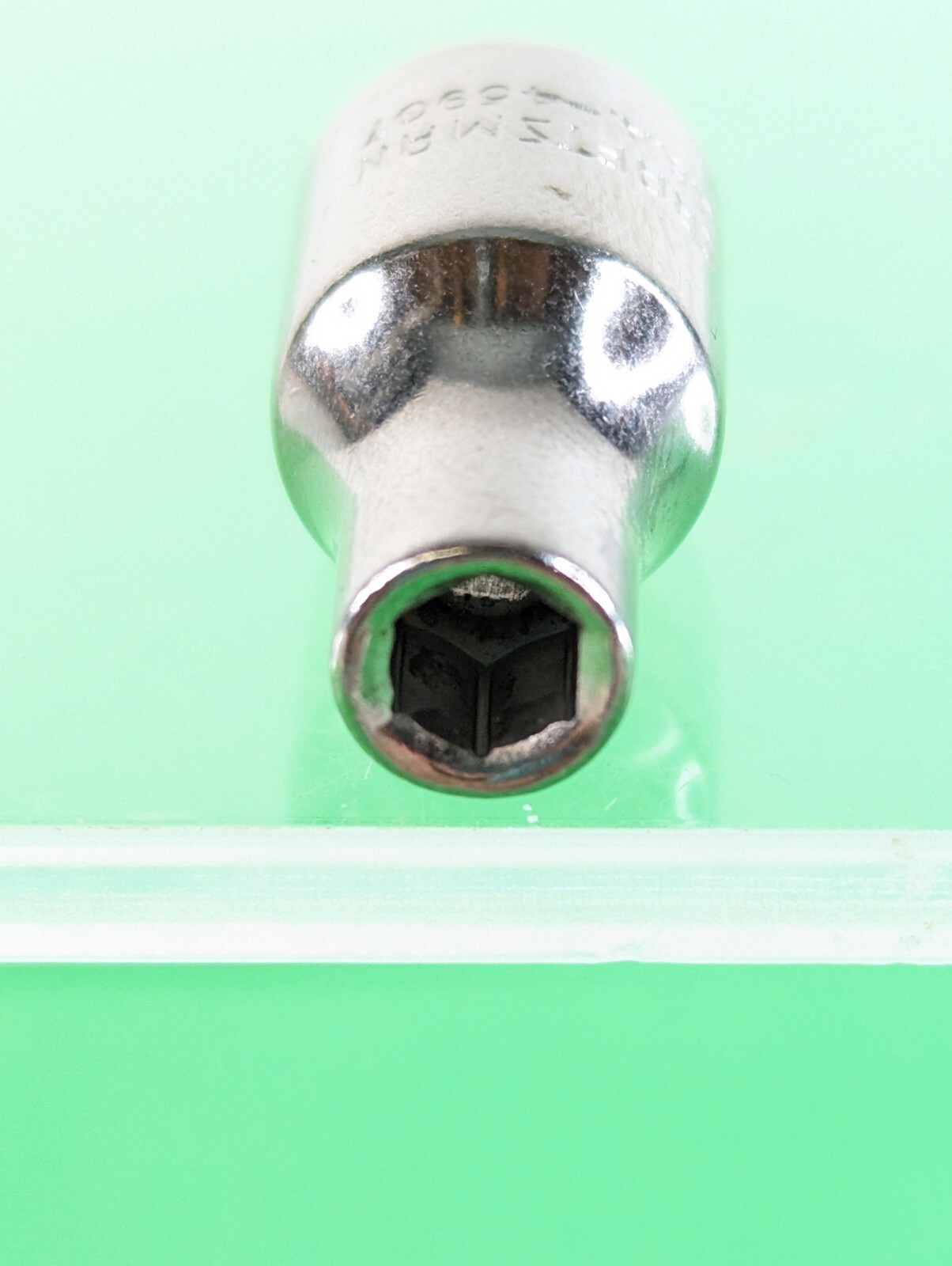Craftsman USA 1/4in Drive 4mm Socket 6 Point Shallow Chrome Vintage 45907