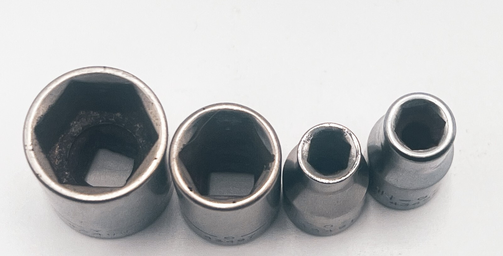 4-Piece Craftsman 6 Point, 1/4 Drive SAE Shallow Socket Mixed Lot