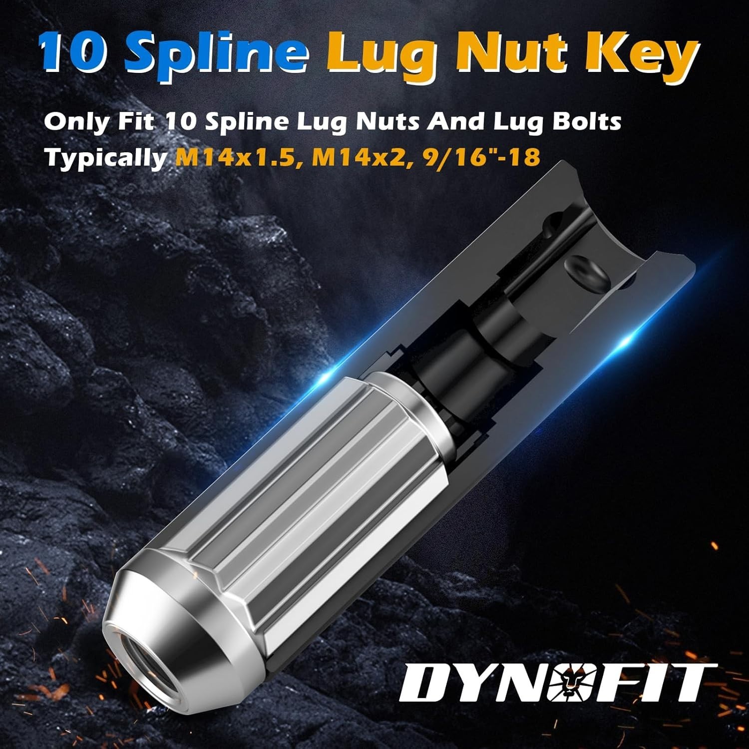 Dynofit 10 Spline Lug Nut Key Replacement for TA23-1/2 For Bimecc Lug Nuts Bolts