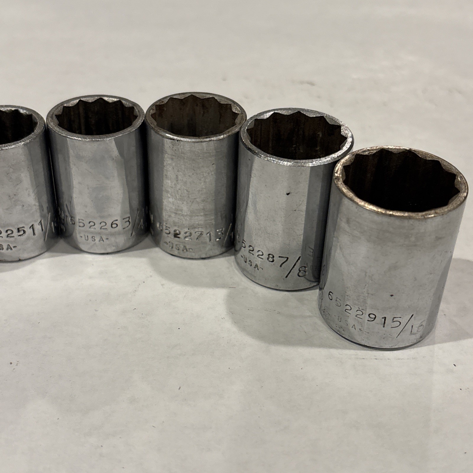 1/2-Inch Drive shallow 12 point Socket Lot, 8 Piece Klein Tools USA
