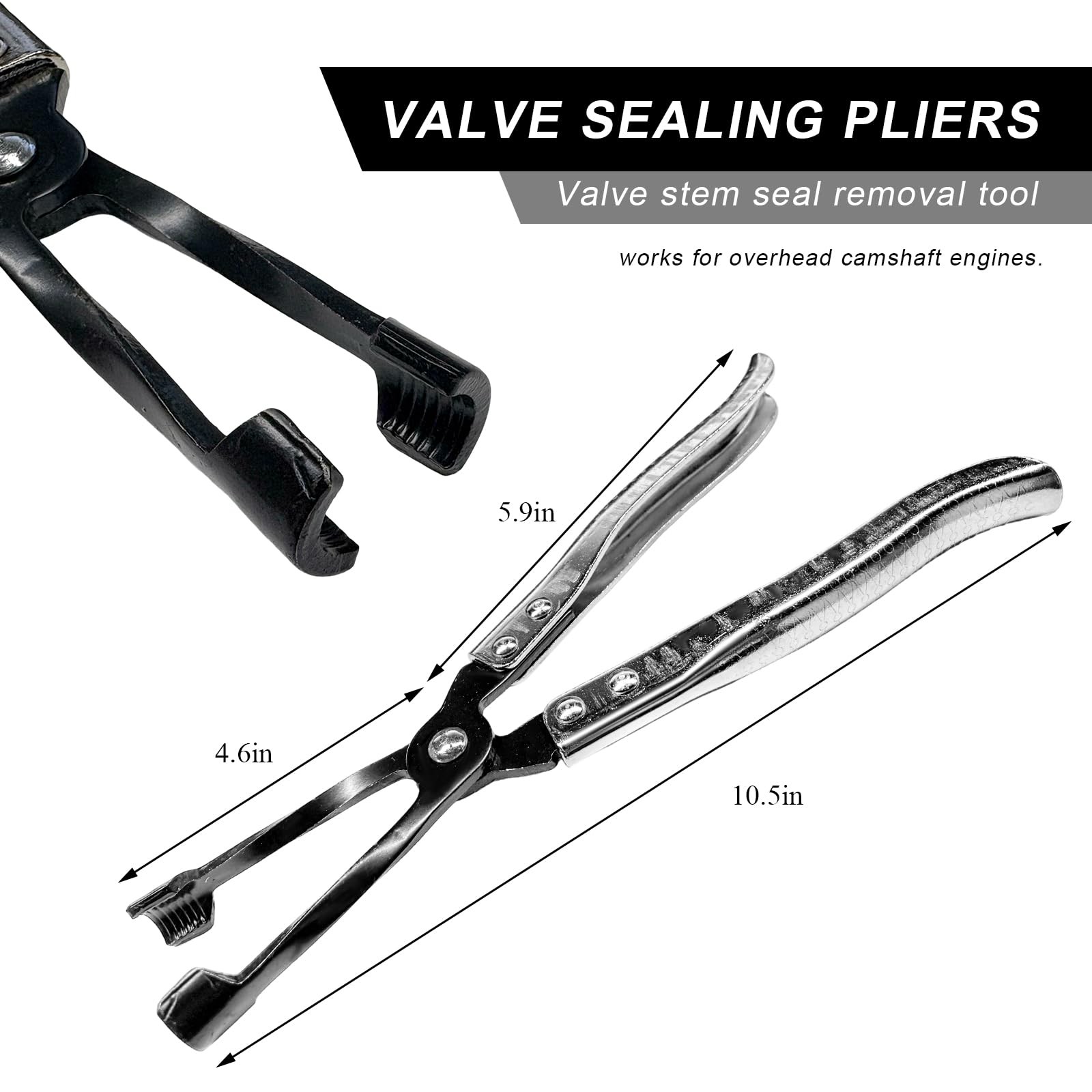 Car Valve Seal Pliers, 27cm/10.5in Valve Stem Seals Removal Tool with Ergonom…