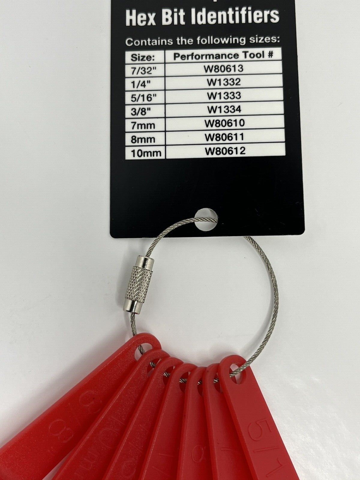 Performance Tool – Brake Caliper Hex Bit Identifier Set [7 pcs] (Part # W82012)