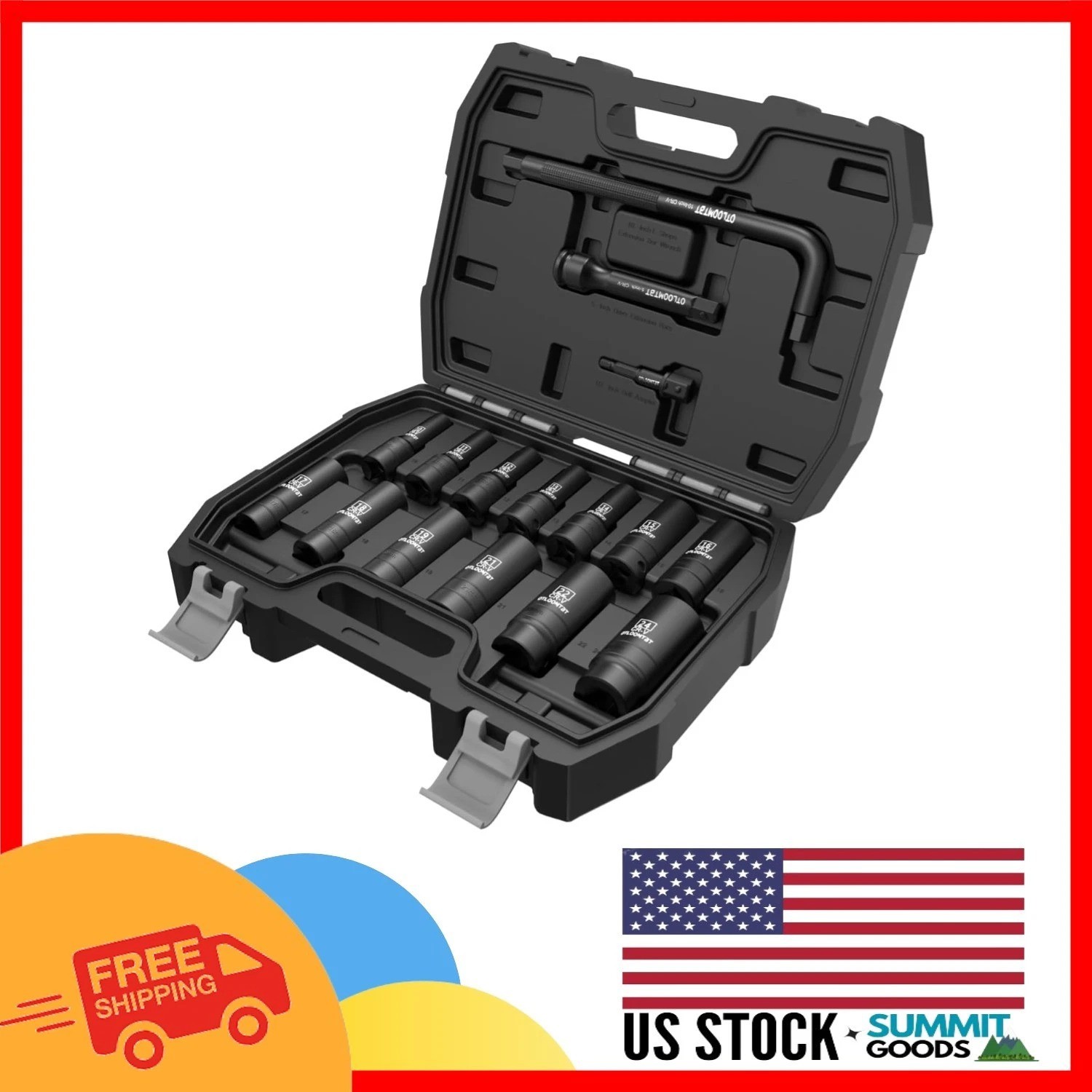 16-Piece 1/2-Inch Drive Chrome Vanadium Impact Socket Set – Durable & Precise