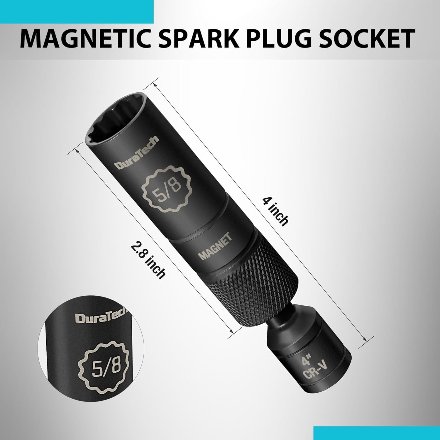 Durable 5/8″ Swivel Spark Plug Socket – Manganese Phosphate Coated for Longevity