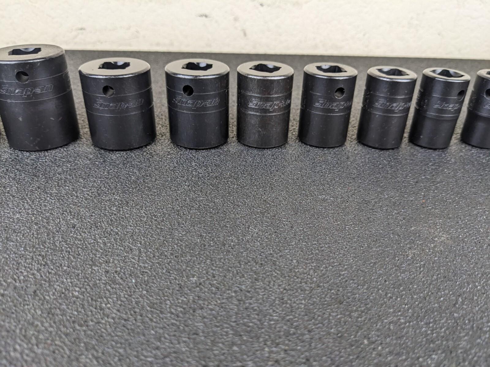 #bh828 Snap On Tools NEW SAE Shallow Impact Socket Set 7/16″ to 1-1/8″