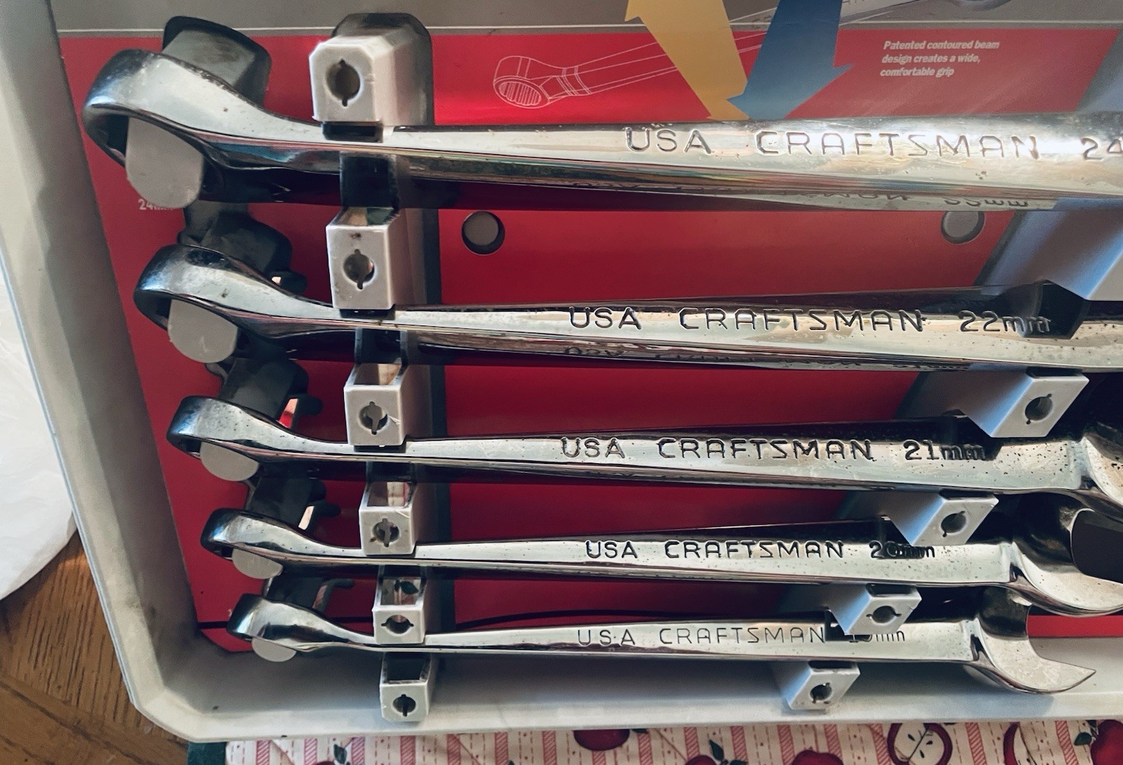 SEARS Craftsman USA METRIC CrossForce LG Sizes Wrench 5pc Set 46528