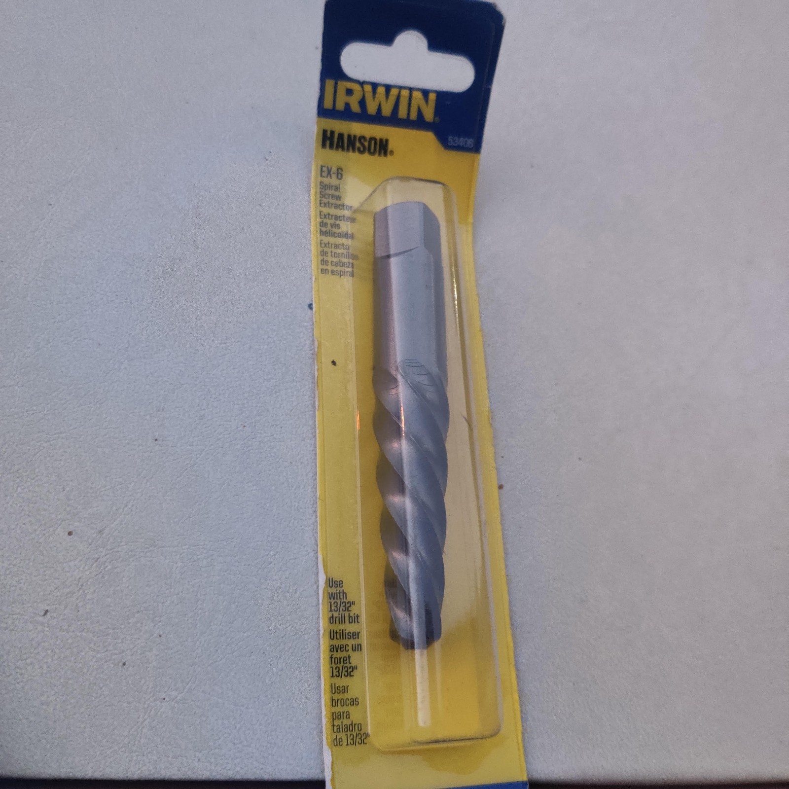 Irwin Hanson 53406 EX-6 Spiral Screw Extractor Size 13/32 in Drill