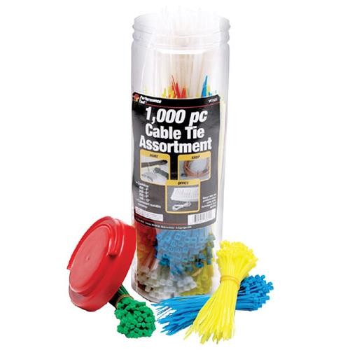 Performance Tools W2925 1000 Piece Multi-Purpose Cable Ties