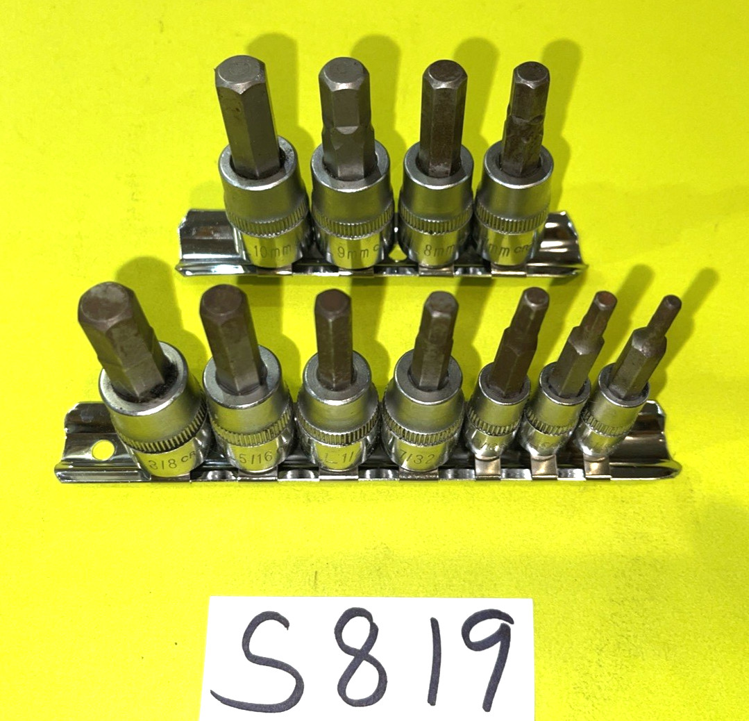 CORNWELL TOOLS 11 PIECE SAE. & METRIC MULTI DRIVE SHORT HEX SOCKET DRIVER SET