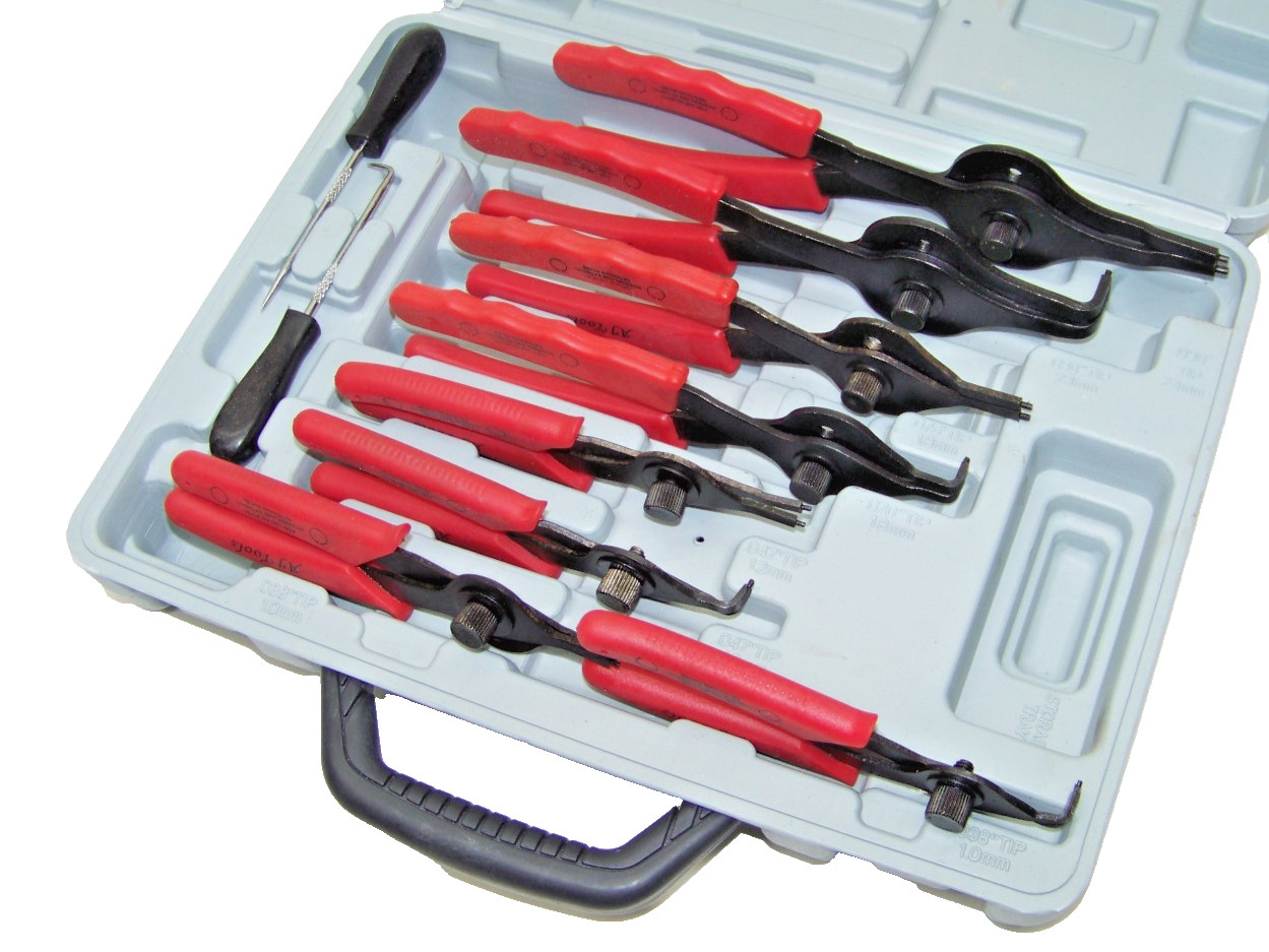 11pcs Snap Ring Plier Mechanics Circlips Remover Internal External Pliers Set