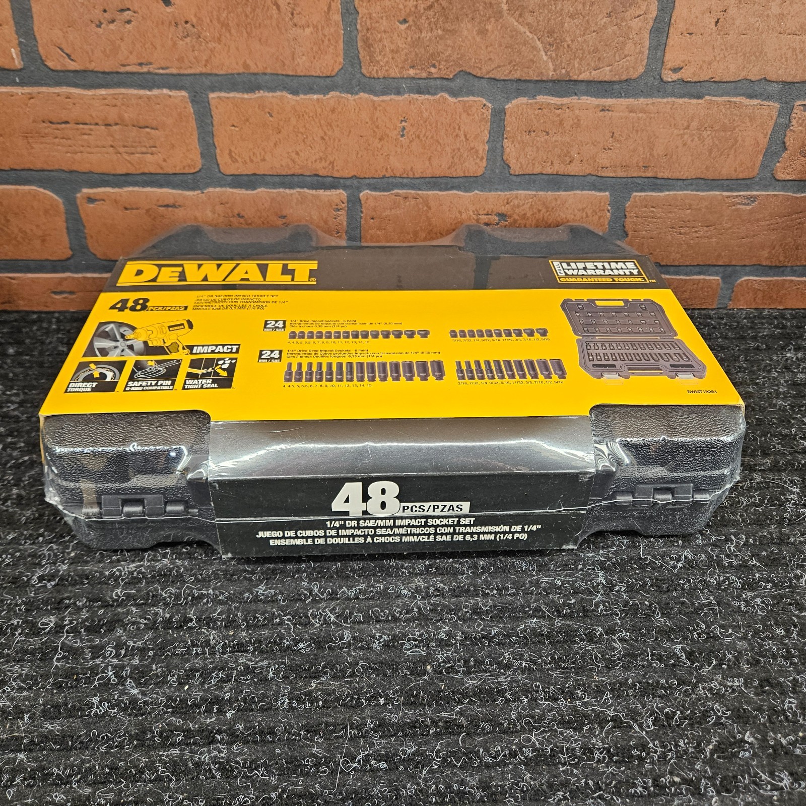 Dewalt DWMT19251 1/4″ Drive MM/SAE Impact Rated Socket Set-***NEW***