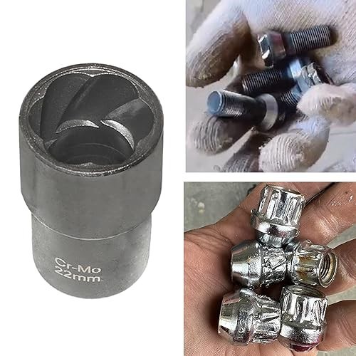 22-Piece Lug Nut Extractor Set, Impact Socket Tool for Damaged & Stripped Nuts
