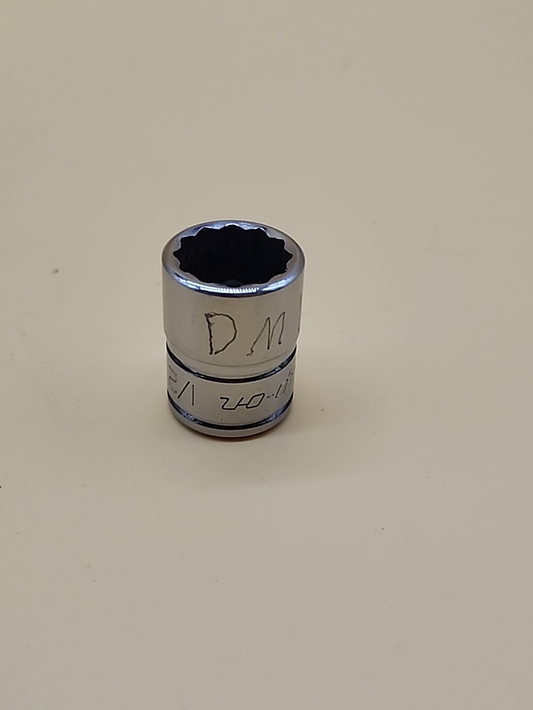 Snap-On Tools 3/8″ Drive 12pt 1/2″ SAE Shallow Chrome Socket F161 USA