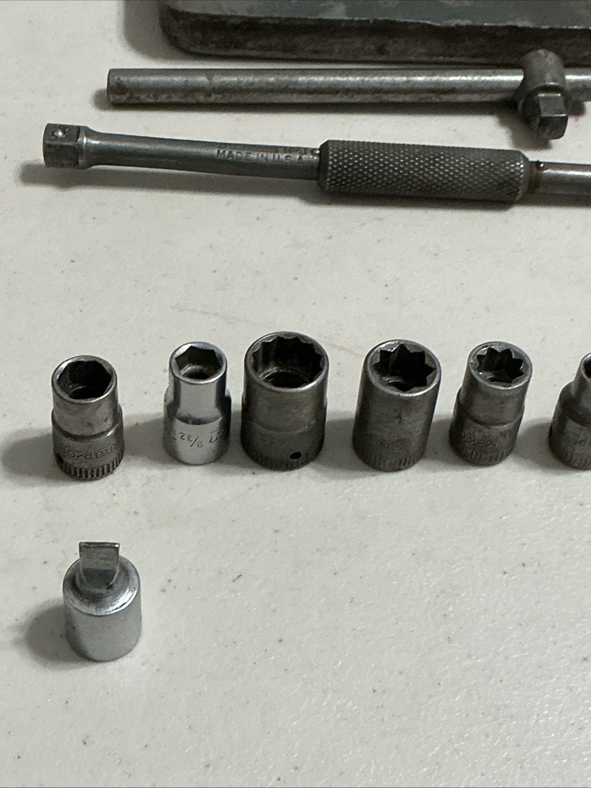 Vintage Snap-On 1/4 Drive Socket Set, Early Style, Rare!!!!