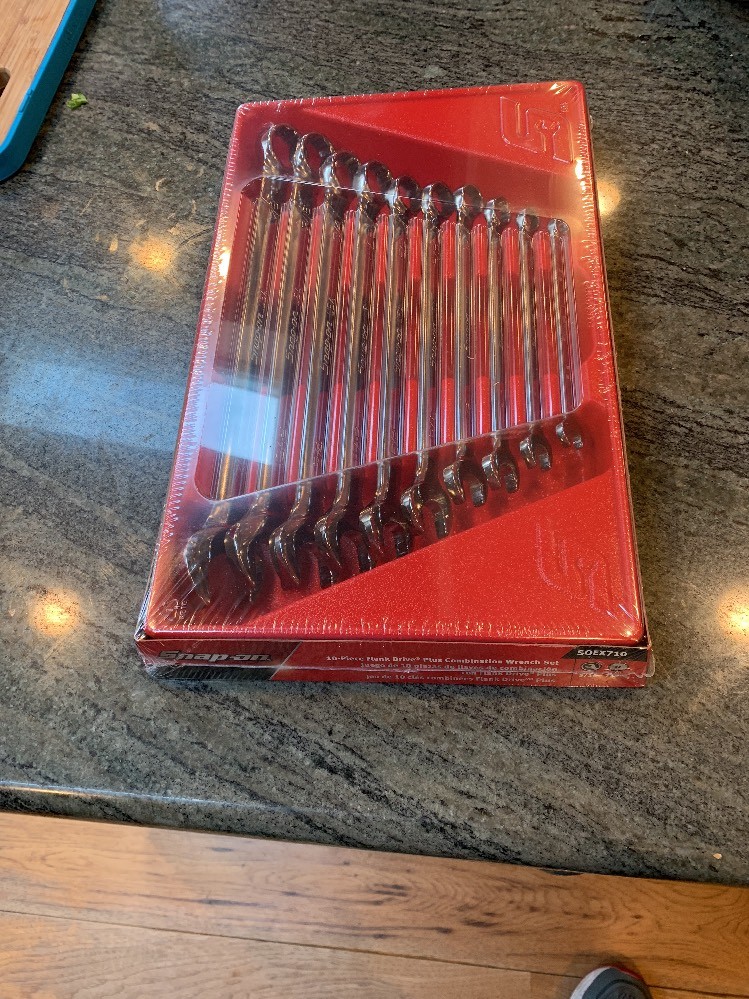 snap on soex710 10 pc 12 point sae flank drive plus combination wrench set