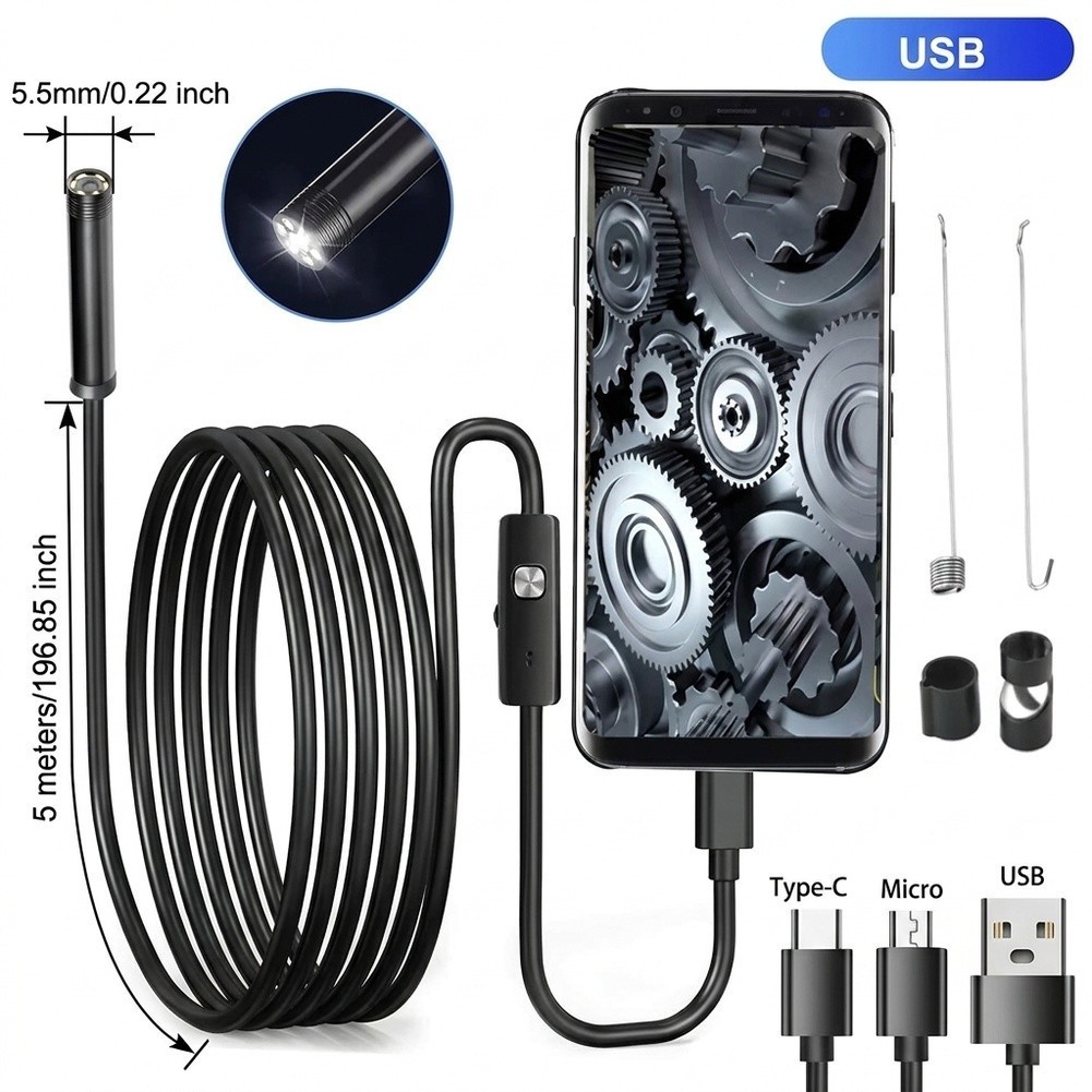 3 Function LED USB Probe Tool for Automotive Inspection and Diagnostics