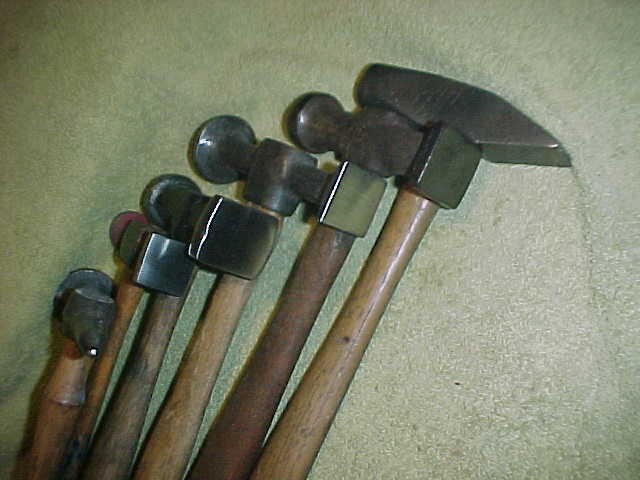 Auto Body (6) Hammers Fairmount160-G,Heller, etc. Dinging Pick Cross Pein Tools