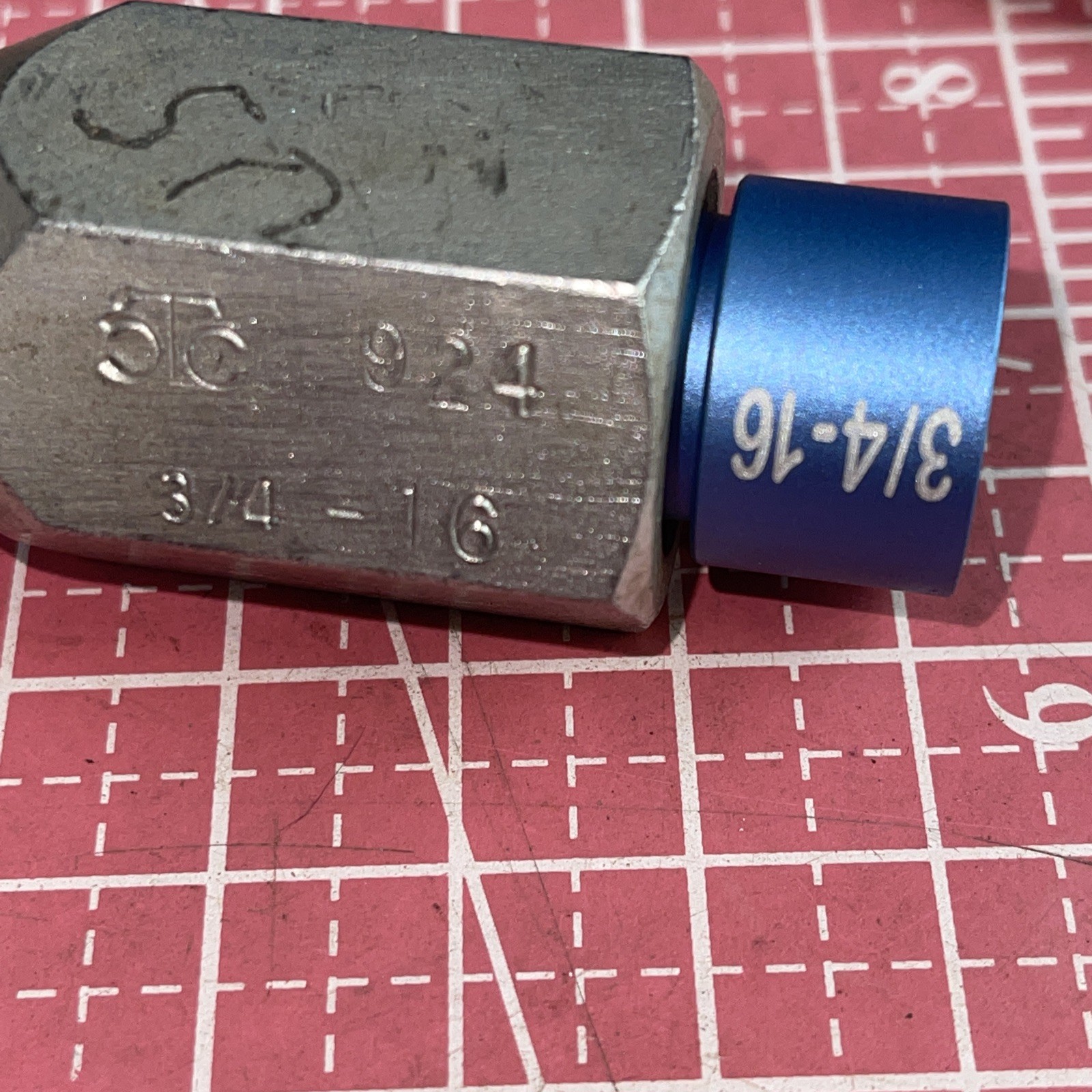 OTC USA 924 Push Pull Adapter 3/4-16 Female To 5/8-18 Female Connector Vintage