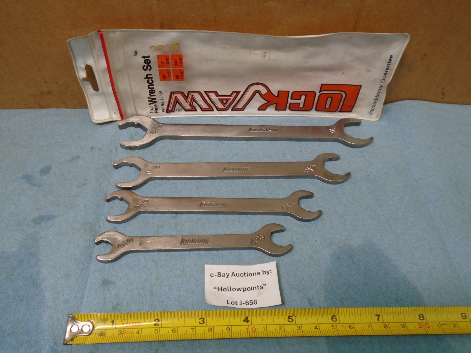 LockJaw LJ-105 Stainless Steel 4 Pc. Quick Acting Wrench Set 3/8 thru 13/16 J656
