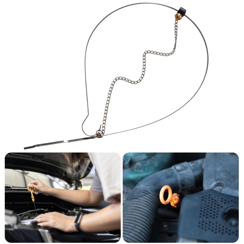 Corrosion Resistant Oil Measurement Tool Metal Oil Dipstick Tool for Vehicles