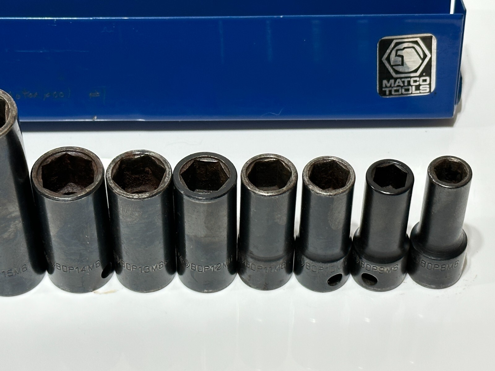 Matco Tools USA 12pc 3/8” Drive Metric Deep Impact Socket Set – 6 Point – 8-19mm