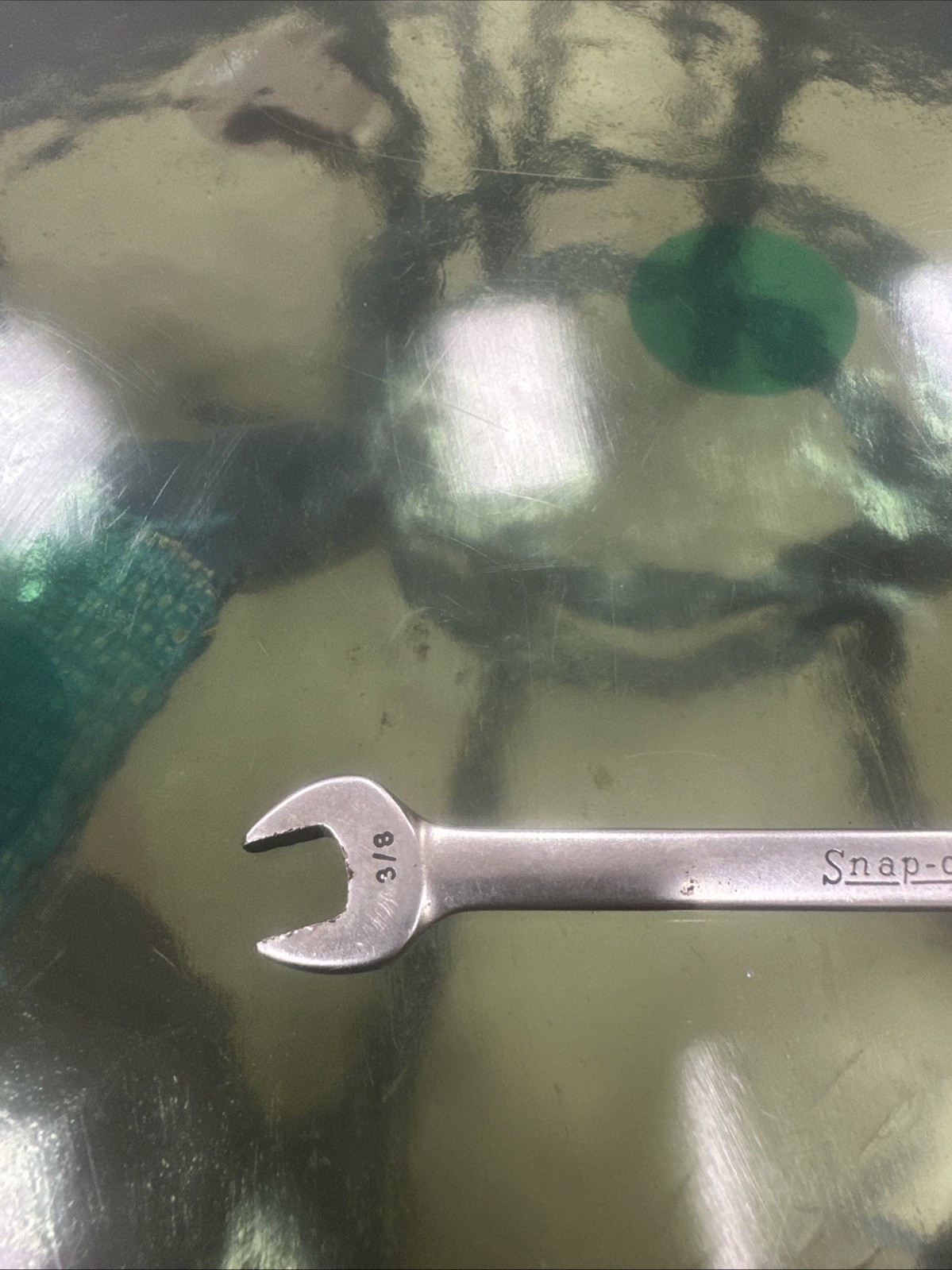 Snap On Tools OEX120 3/8” 12 Point SAE Short Combination Wrench USA 1985