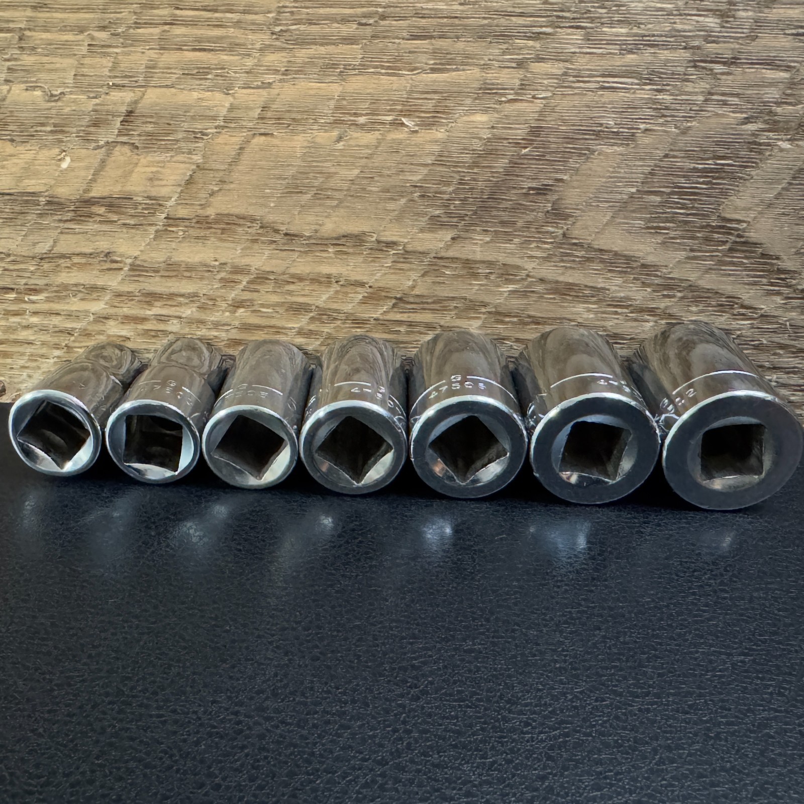 Craftsman USA 1/2 Drive SAE Socket Set 7pc 1/2-7/8″ 12PT -G- 47502-47512 Vintage