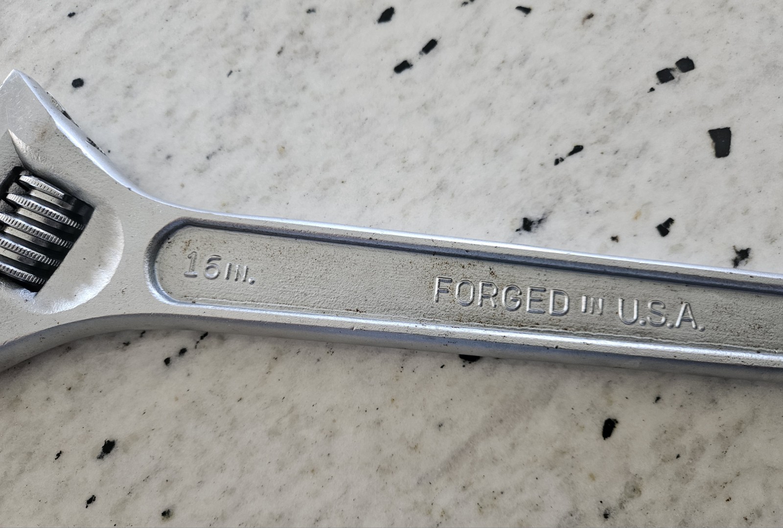 VTG CRAFTSMAN 16 INCH (400MM) NO. 44606 ADJUSTABLE WRENCH FORGED MADE IN USA