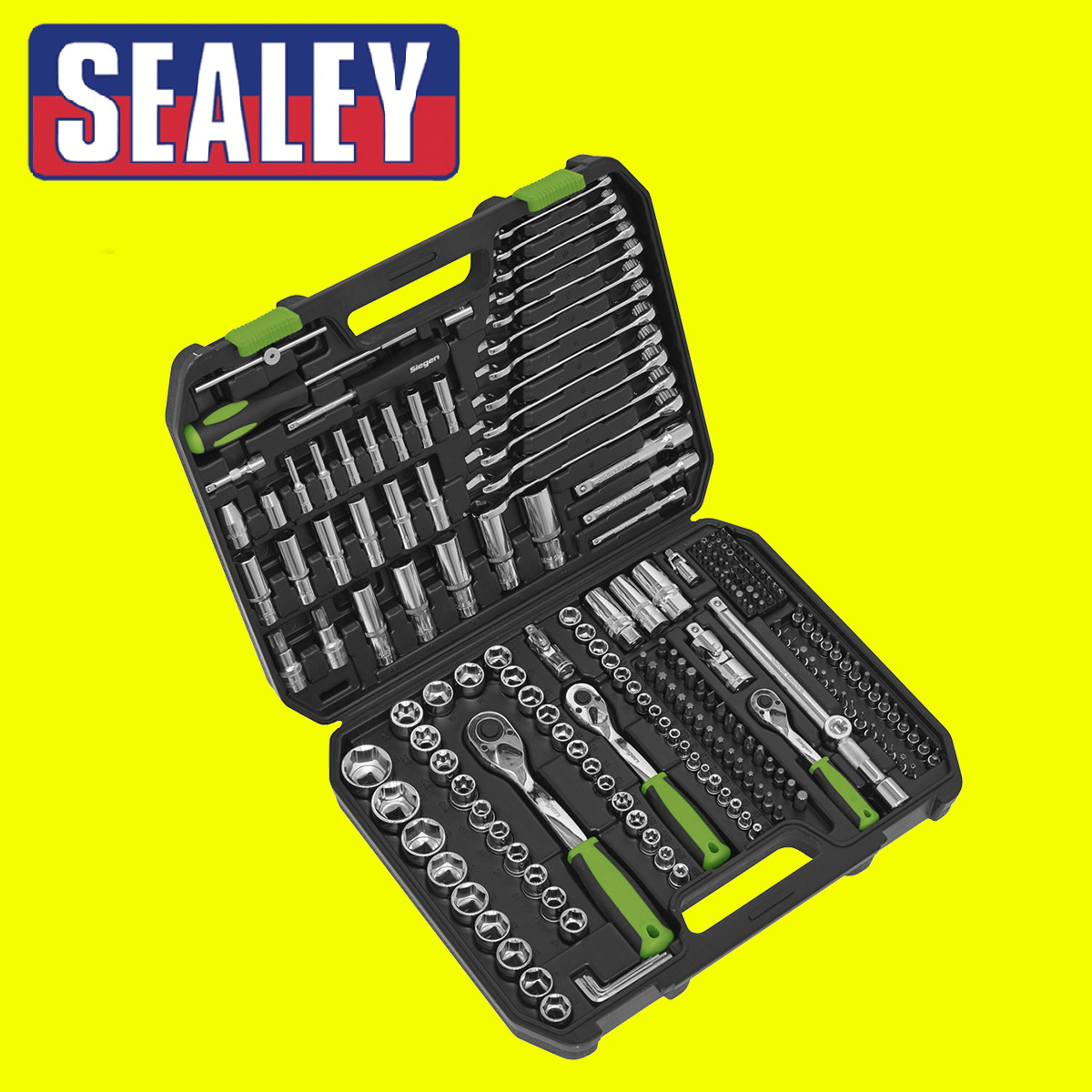 SEALEY S01212 Socket Set 219pc 1/4″, 3/8″ & 1/2″Sq Drive WallDrive Metric