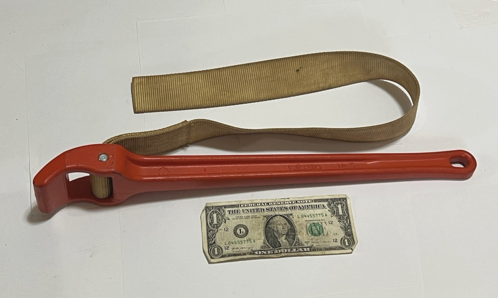 Ridgid Tools No 5 Aluminum Strap Pipe Wrench 18″ Long USA NICE