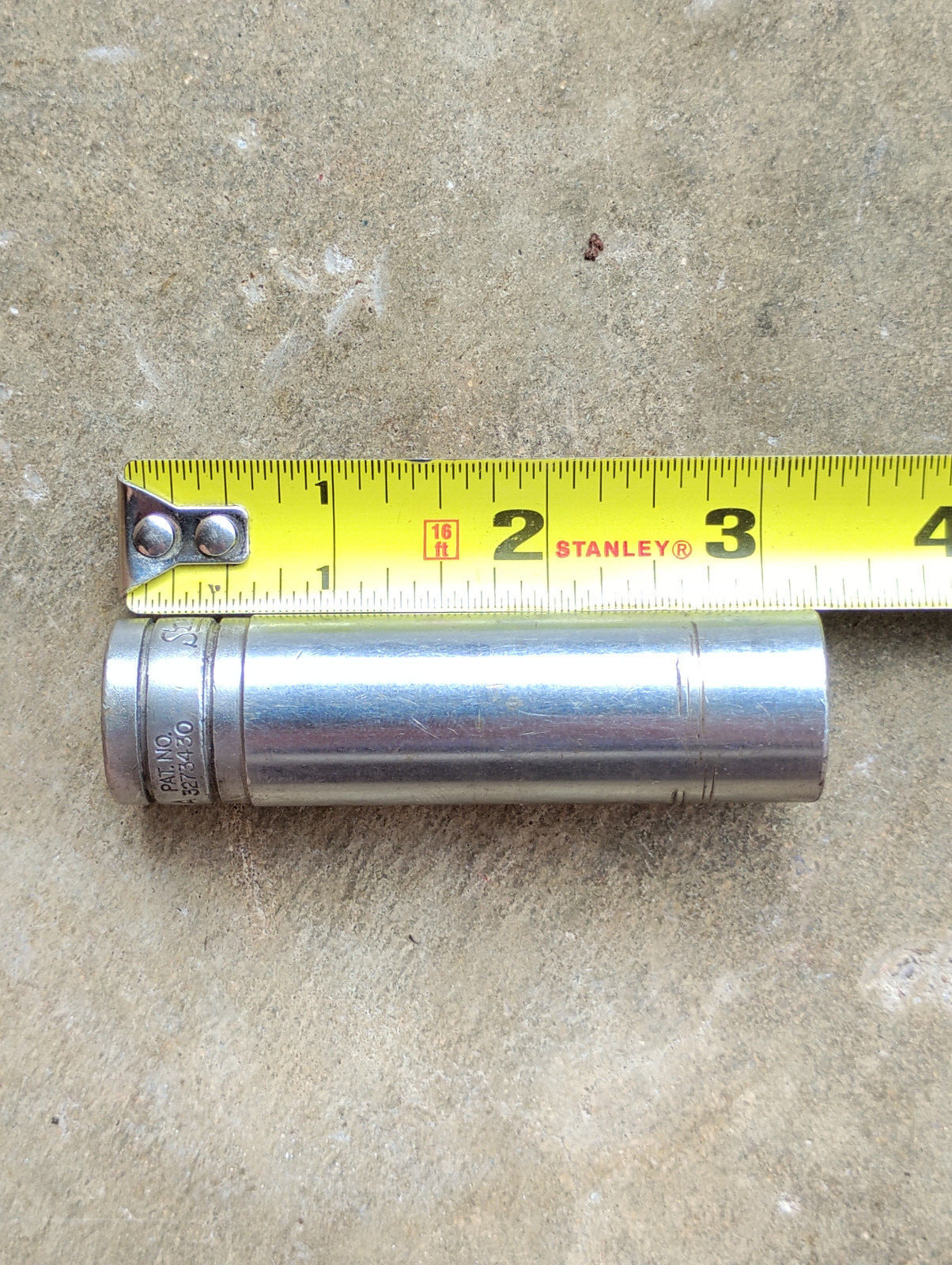 Vintage Snap On S-201 5/8 Extra Deep 12pt 1/2 Drive Chrome Socket USA Tool