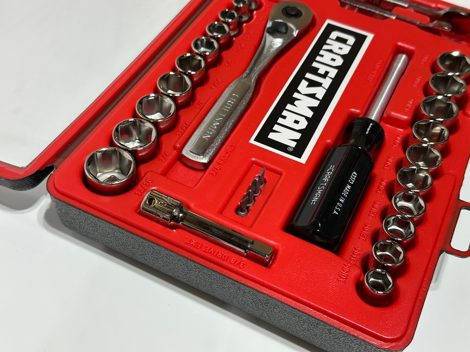 Craftsman SEARS USA 33429 G SERIES 29pc 3/8” Drive SAE Metric Socket Ratchet Set