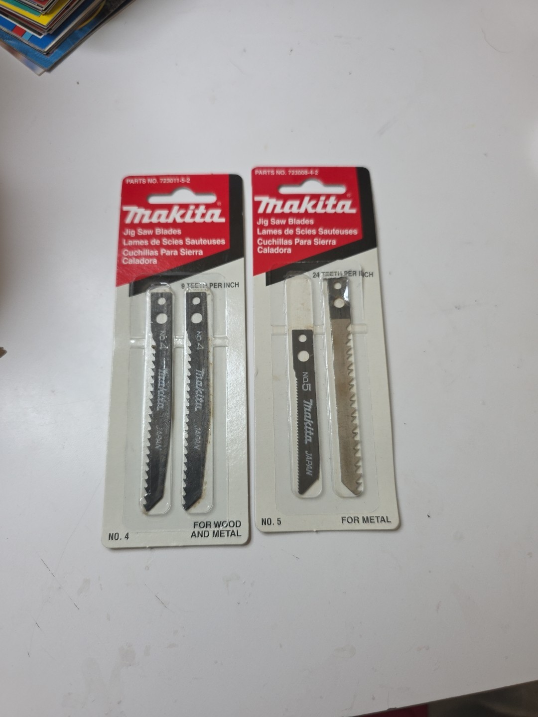 Makita No. 4 JigSaw Blade 723011-5-2 WOOD & METAL 9 Teeth TPI New Old Stock