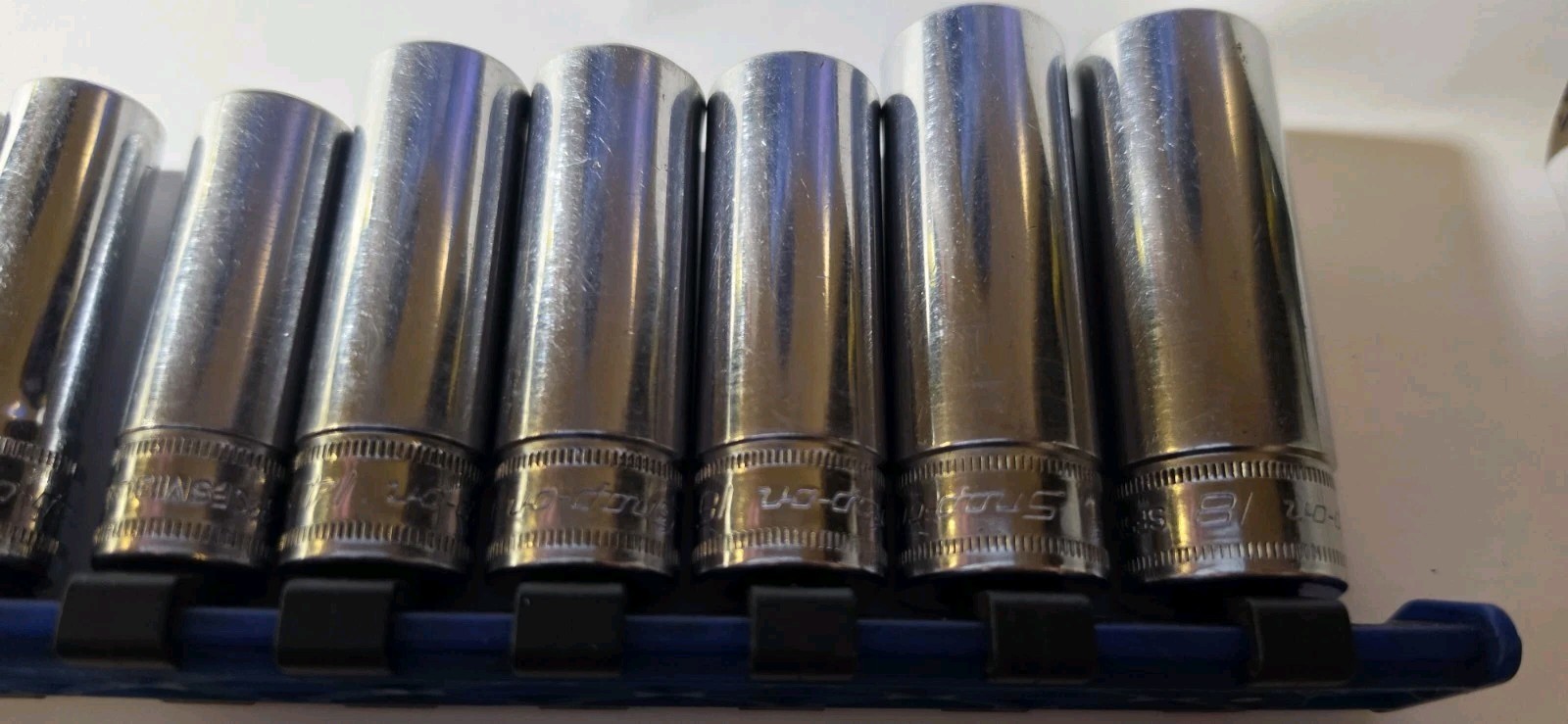 Snap-on 11pc 3/8″ Drive 6-Point Metric Flank Drive® Deep Socket Set (8-18mm)