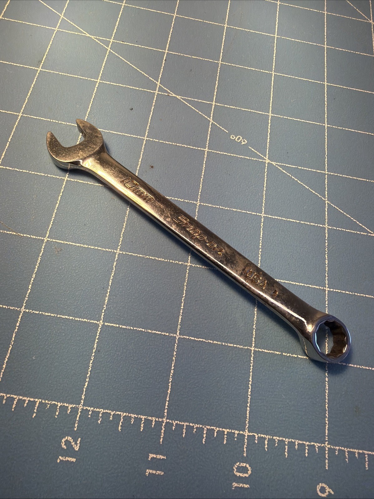 Snap-on 10mm Metric Short 12-point Combination Open Box End Wrench