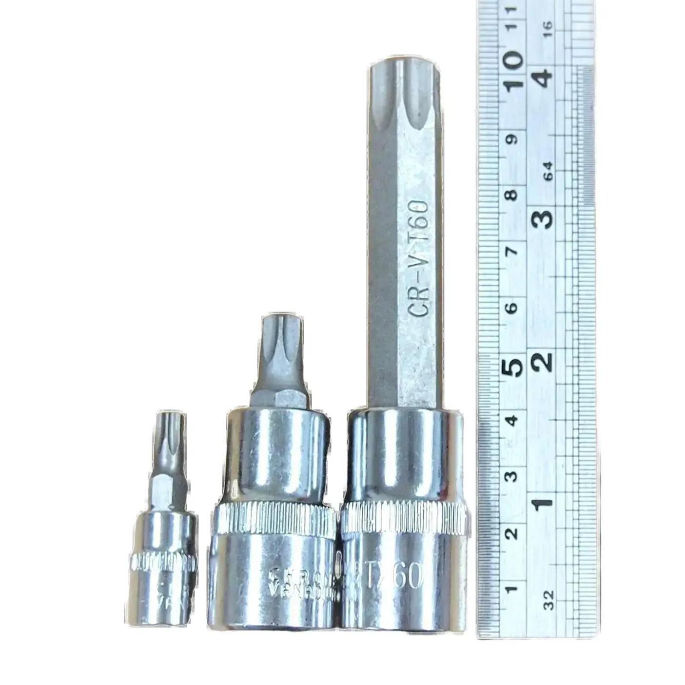 18 pcs Torx Star Bit Socket Driver Tool Set 1/2″ & 1/4″ Dr.