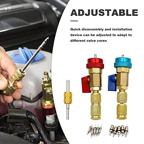 R134A Valve Core Remover Installer Tool Kit – 2 Pack for AC Refrigerant Systems