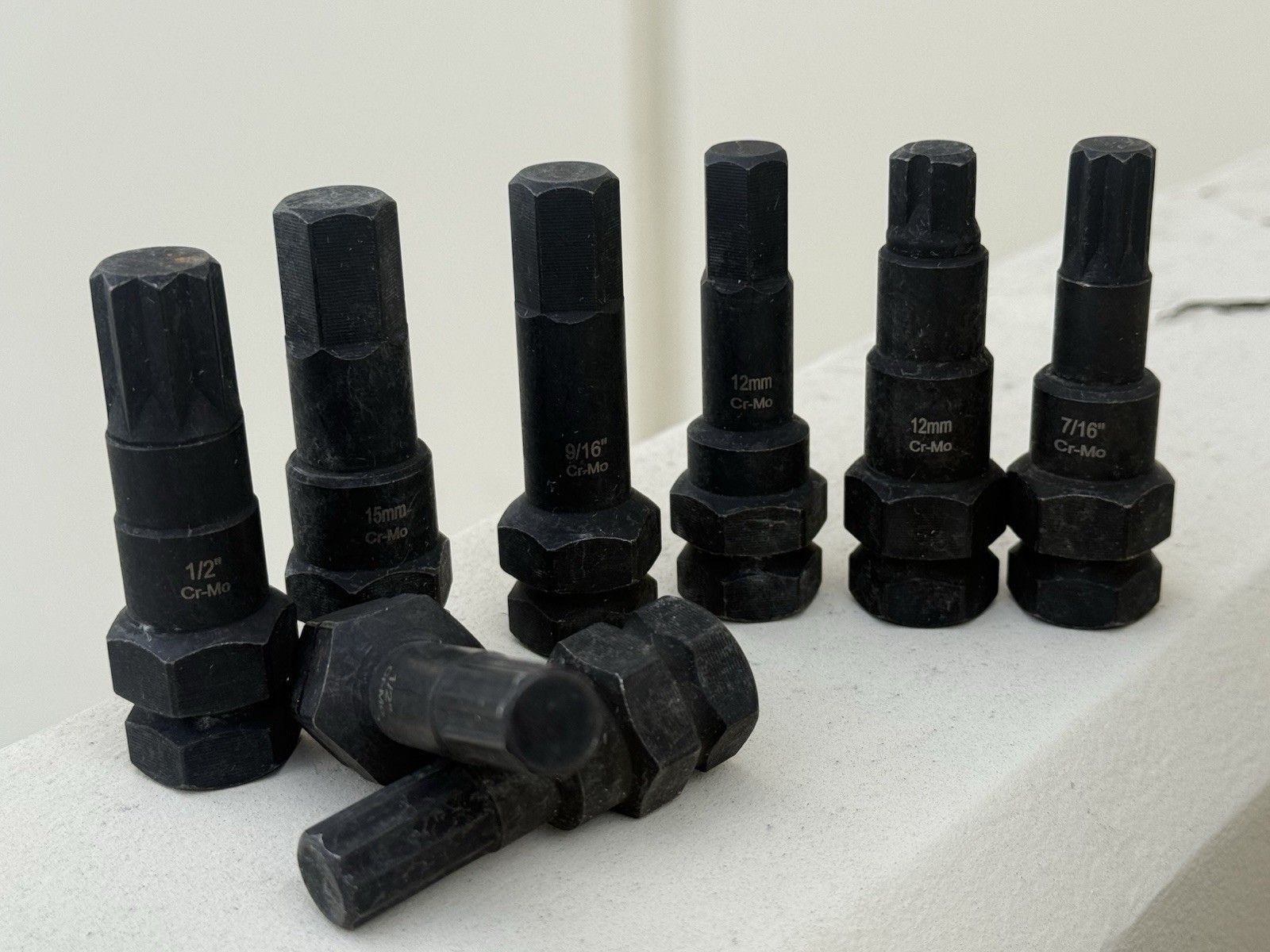 16pc Auto Locking Lug Nut Socket Master Key Set Wheel Hex Star Spline Fluted